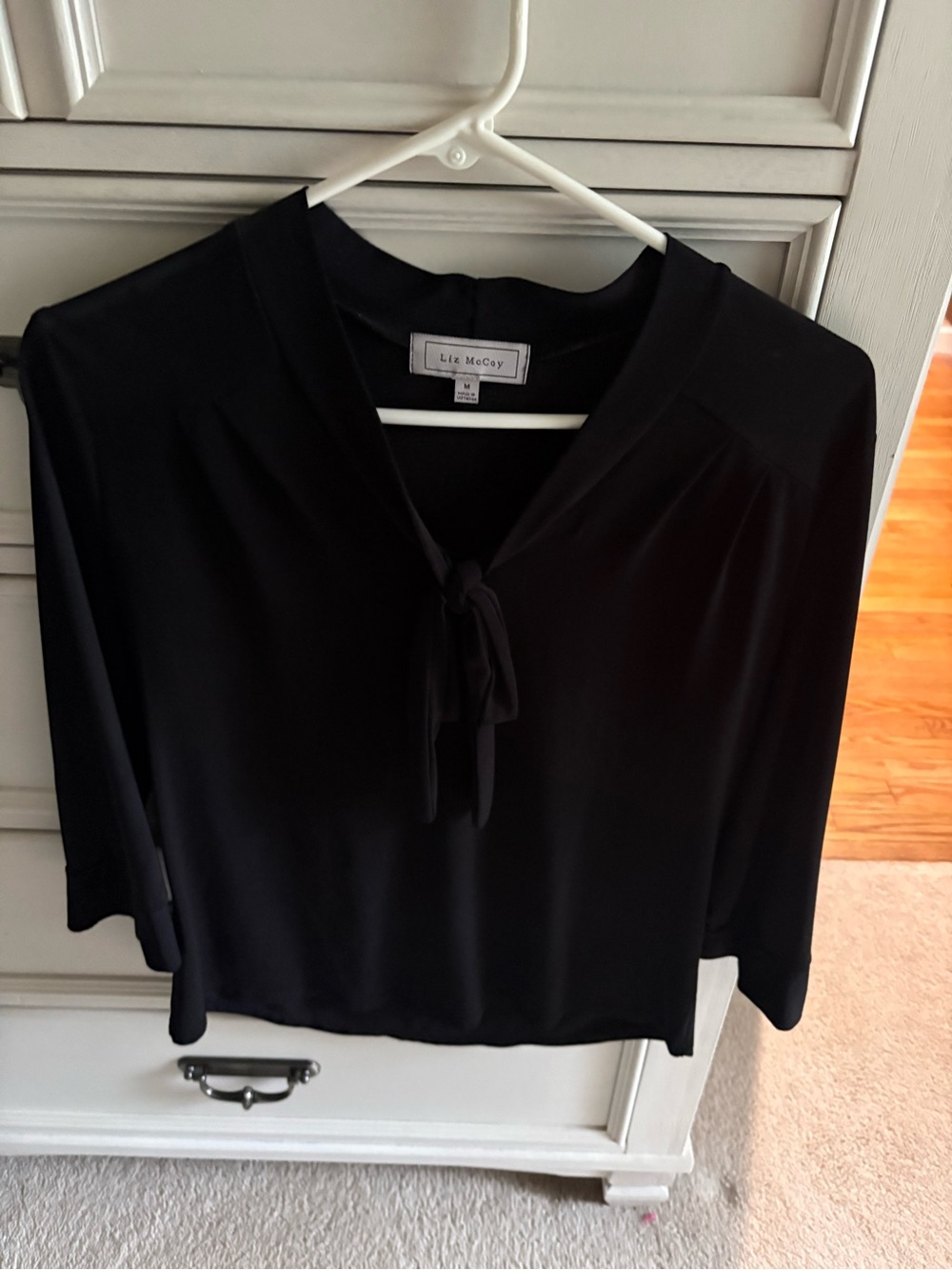 Mccoy Black Tie-Front Blouse